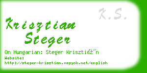 krisztian steger business card